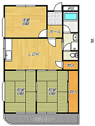 メゾンサンガ 3DKの間取図画像