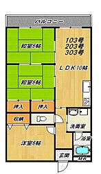 ソレイユ光 3LDKの間取図画像