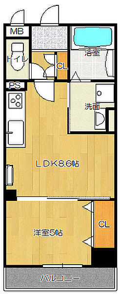 大阪府大東市諸福3丁目(賃貸アパート1LDK・2階・32.67㎡)の写真 その2