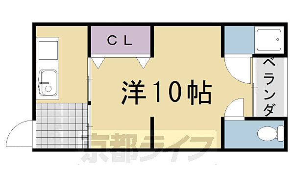 マンションローレル 16｜京都府京都市西京区川島東代町(賃貸マンション1K・1階・28.00㎡)の写真 その2