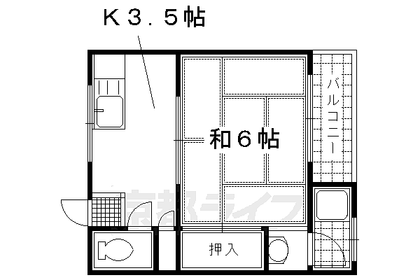 京都府京都市伏見区向島立河原町(賃貸アパート1K・1階・18.00㎡)の写真 その2