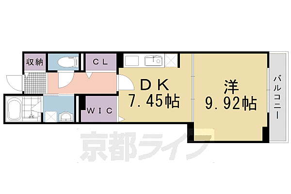 グラン　ベイベリー 202｜京都府向日市物集女町北ノ口(賃貸マンション1DK・2階・43.46㎡)の写真 その2