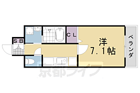 アーバン御陵 108 ｜ 京都府京都市西京区御陵北山下町（賃貸マンション1K・1階・25.55㎡） その2