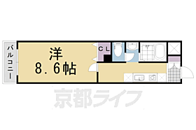 プレジール天神 110 ｜ 京都府長岡京市天神1丁目（賃貸マンション1K・1階・28.05㎡） その2