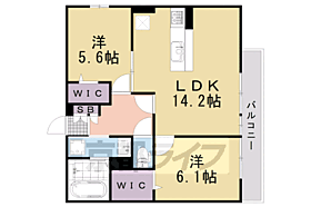 （仮称）Ｄ－ＲＯＯＭ長岡京市開田 201 ｜ 京都府長岡京市開田3丁目（賃貸アパート2LDK・2階・60.47㎡） その2