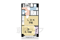 亀岡市亀岡駅北1丁目マンション 1LDKの間取図画像
