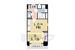 JR山陰本線 亀岡駅 徒歩5分の賃貸マンション 3階1LDKの間取り