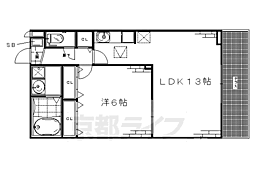 JR奈良線 JR藤森駅 徒歩8分の賃貸アパート 1階1LDKの間取り