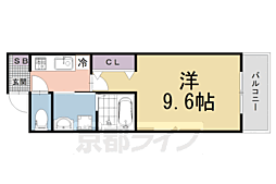 近鉄京都線 向島駅 徒歩8分の賃貸アパート 1階1Kの間取り
