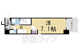 近鉄京都線 東寺駅 徒歩10分の賃貸マンション 3階1Kの間取り