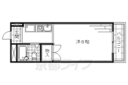 京阪本線 伏見桃山駅 徒歩2分の賃貸マンション 3階1Kの間取り