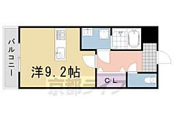JR山陰本線 亀岡駅 徒歩15分の賃貸マンション 3階ワンルームの間取り