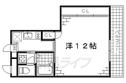 京阪宇治線 六地蔵駅 徒歩1分の賃貸マンション 1階1Kの間取り