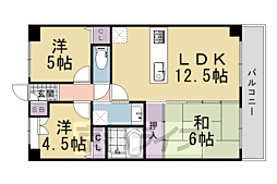 朝日プラザ伏見桂川 4階3LDKの間取り