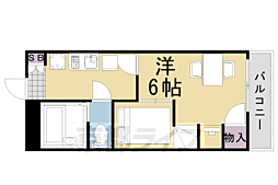 JR山陰本線 園部駅 徒歩20分の賃貸アパート 2階1Kの間取り