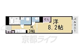 JR東海道・山陽本線 桂川駅 徒歩9分の賃貸アパート 2階1Kの間取り