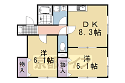 メゾン小西 2LDKの間取図画像