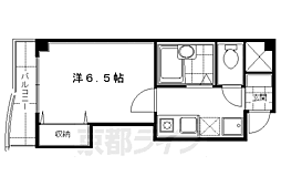 京阪本線 丹波橋駅 徒歩8分の賃貸マンション 2階1Kの間取り