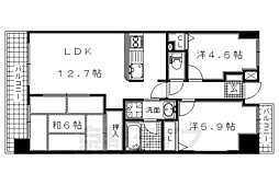 京阪本線 伏見桃山駅 徒歩6分の賃貸マンション 5階3LDKの間取り