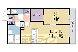 京都地下鉄東西線 醍醐駅 徒歩3分の賃貸アパート 3階1LDKの間取り