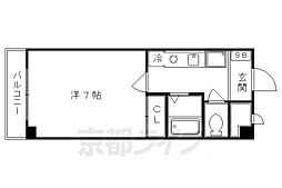 ドラル西院 1Kの間取図画像