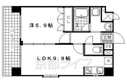 音羽ハイツ 1LDKの間取図画像