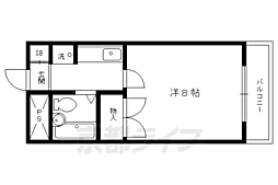 詩仙ハイム 1Kの間取図画像