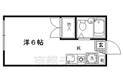 レオパレスドルフィン 1Kの間取図画像