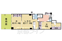 ベレヴュー東山 2LDKの間取図画像