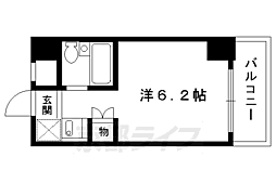 シリウス星の子ビル 1Kの間取図画像
