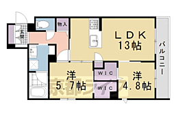 グランメゾン ヒラキ 2LDKの間取図画像