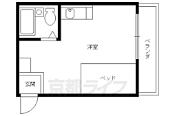 カールヴィラ千丸 ワンルームの間取図画像