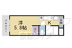 コーポイチハラ 1Kの間取図画像