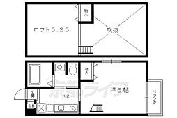 ロフティ北野の森 1Kの間取図画像