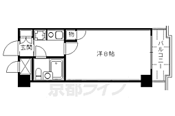 ライオンズマンション京都三条第3 1Kの間取図画像