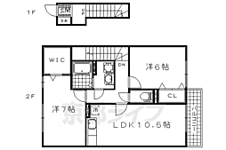 グランステージB 2LDKの間取図画像