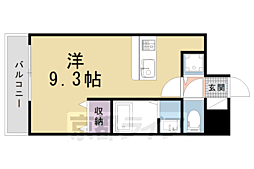 EXCEED御所東 ワンルームの間取図画像