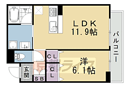 シャーメゾン四条桂川 2階/202