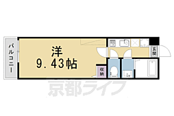 仮)フラッティ三軒町 1Kの間取図画像