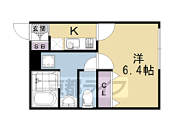 GRACEALLEYSAIIN 1Kの間取図画像