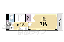 シャングリ・ラ 1Kの間取図画像