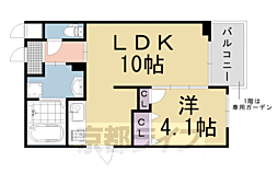 カサベルデ桂川 1LDKの間取図画像