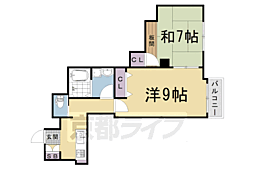 グランレブリー太秦天神川 2Kの間取図画像