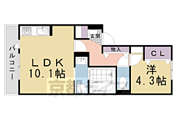 アドラブール 1LDKの間取図画像
