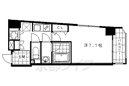 CQレジデンス京都御所西 1Kの間取図画像
