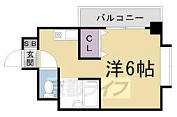 エスペランストリイ 1Kの間取図画像