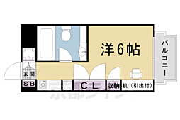 ルミエール長尾 1Kの間取図画像