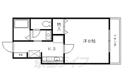 ラスカルの森 1Kの間取図画像