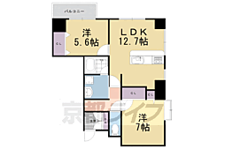 フォレストコート 2LDKの間取図画像