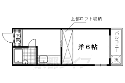 ロータスマンション北野 1Kの間取図画像